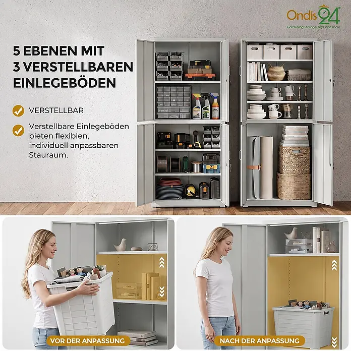 Ondis24 Aktenschrank - B x T x H: 40 x 40 x 180 cm