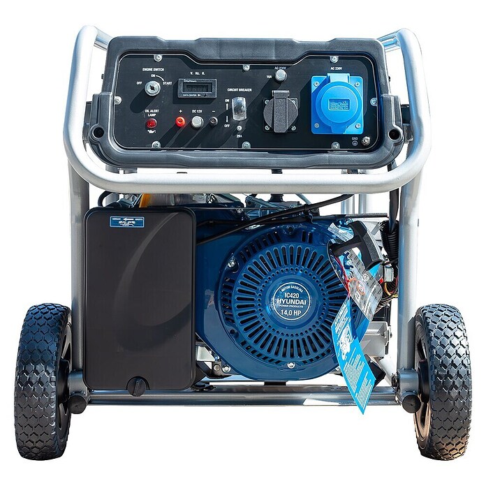 Hyundai Generador HHY7000FEK (Potencia nominal: 6,5 kW, Volumen del depósito: 25 l, Consumo: 2,8 l/h) | BAUHAUS