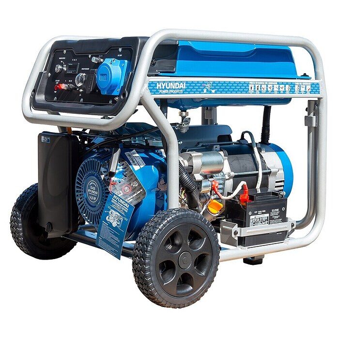 Hyundai Generador HHY7000FEK (Potencia nominal: 6,5 kW, Volumen del depósito: 25 l, Consumo: 2,8 l/h) | BAUHAUS