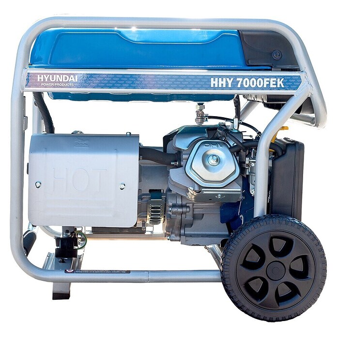 Hyundai Generador HHY7000FEK (Potencia nominal: 6,5 kW, Volumen del depósito: 25 l, Consumo: 2,8 l/h) | BAUHAUS