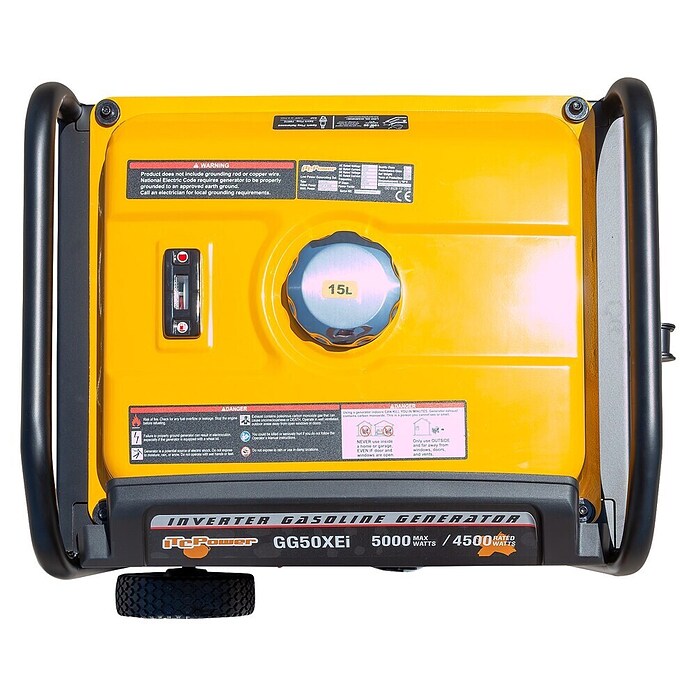 ITC Power Generador GG50XEI (Potencia nominal: 4,5 kW, Volumen del depósito: 15 l, Consumo: 1,83 l/h) | BAUHAUS