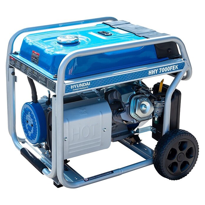 Hyundai Generador HHY7000FEK (Potencia nominal: 6,5 kW, Volumen del depósito: 25 l, Consumo: 2,8 l/h) | BAUHAUS