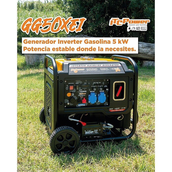 ITC Power Generador GG50XEI (Potencia nominal: 4,5 kW, Volumen del depósito: 15 l, Consumo: 1,83 l/h) | BAUHAUS