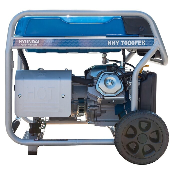 Hyundai Generador HHY7000FEK (Potencia nominal: 6,5 kW, Volumen del depósito: 25 l, Consumo: 2,8 l/h) | BAUHAUS