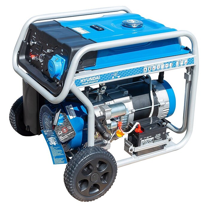 Hyundai Generador HHY7000FEK (Potencia nominal: 6,5 kW, Volumen del depósito: 25 l, Consumo: 2,8 l/h) | BAUHAUS