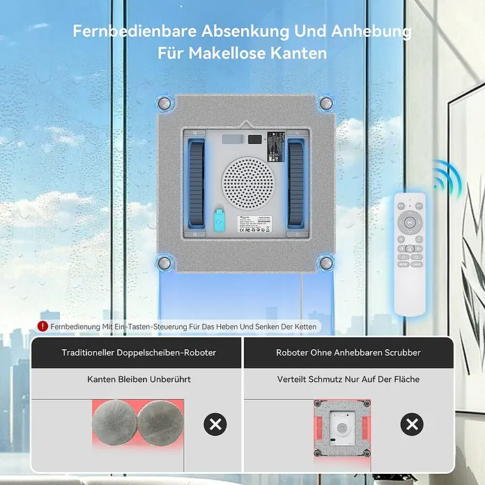 EVERCROSS BOT Fensterreinigungsroboter - Wassertankvolumen Roboter: 60 ml