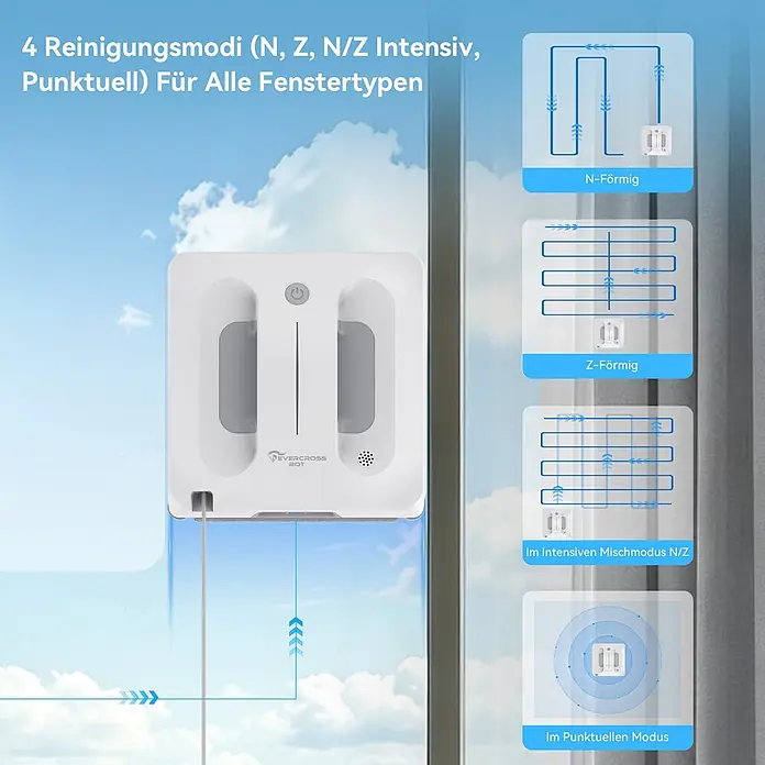 EVERCROSS BOT Fensterreinigungsroboter - Wassertankvolumen Roboter: 60 ml
