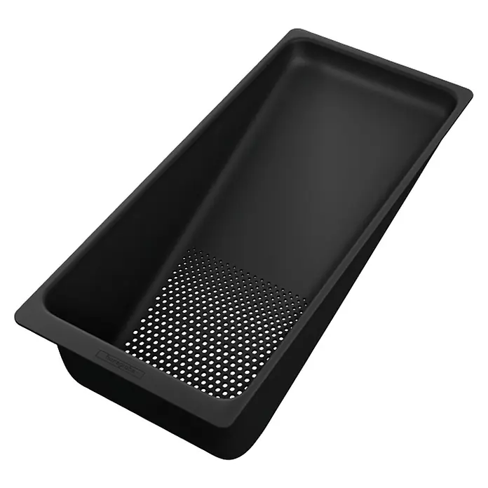 Hansgrohe Siebgitter - Passend für: S51 SilicaTec Spülen und S71 Edelstahlspülen, Kunststoff, Schwarz - Schwarzer rechteckiger Abtropfkorb mit perforiertem Boden.