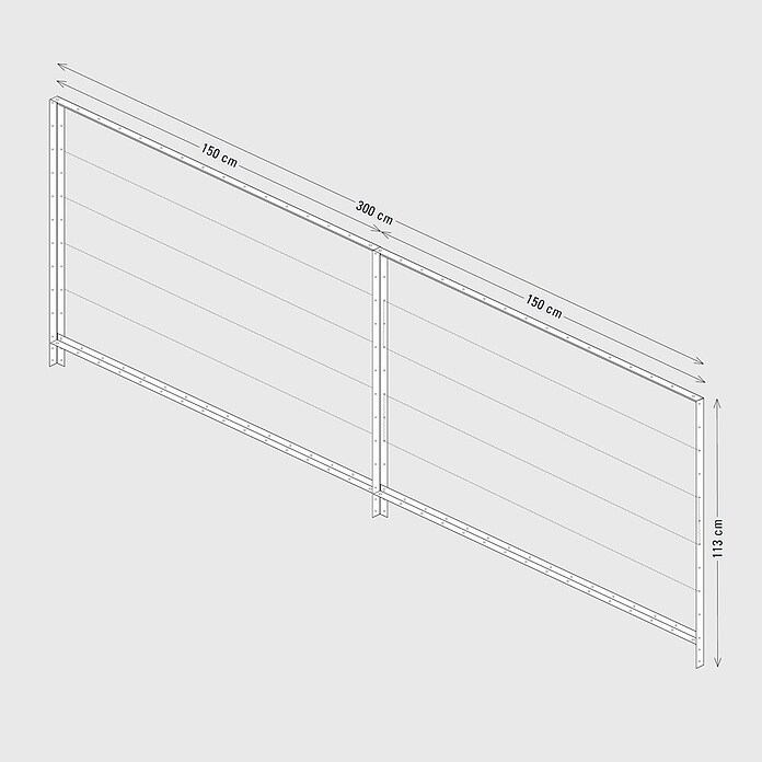 Palatino Rankhilfe (Cortenstahl, Passend für: Palatino Urban Hochbeet 3 m Länge, Höhe: 113 cm) | BAUHAUS
