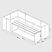 Palatino Hochbeet Urbank (100 x 200 x 70 cm, Cortenstahl, Rostbraun) | BAUHAUS