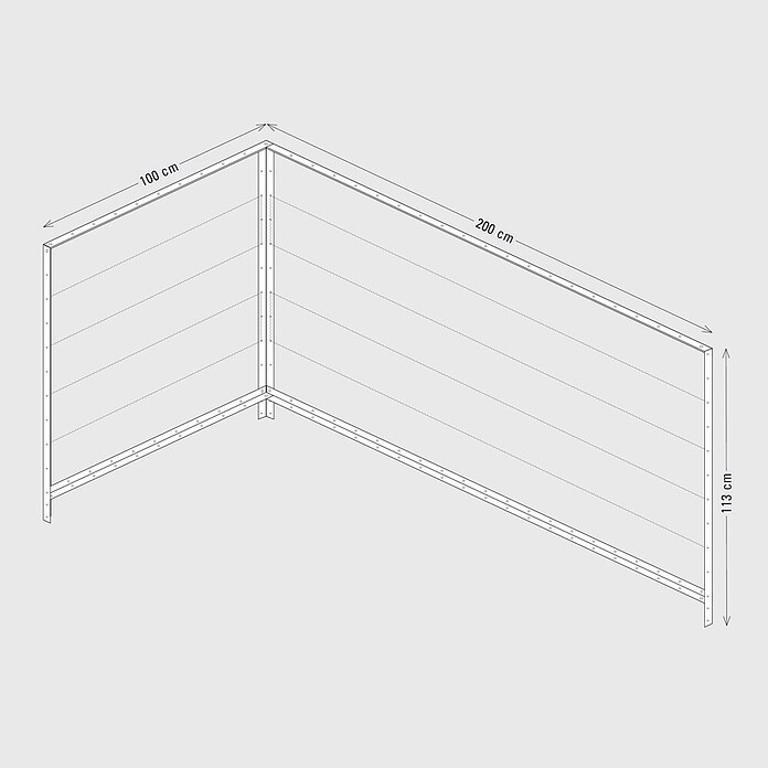 Palatino Rankhilfe (Cortenstahl, Passend für: Palatino Urban Hochbeet L-Form, Höhe: 113 cm) | BAUHAUS