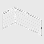 Palatino Rankhilfe (Cortenstahl, Passend für: Palatino Urban Hochbeet L-Form, Höhe: 113 cm) | BAUHAUS