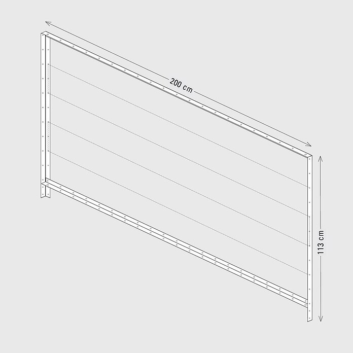 Palatino Rankhilfe (Cortenstahl, Passend für: Palatino Urban Hochbeet 2 m Länge, Höhe: 113 cm) | BAUHAUS
