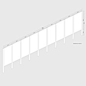 Palatino Space Vertical Zaun-Set Set Uni (966 x 180 cm, Rost) | BAUHAUS