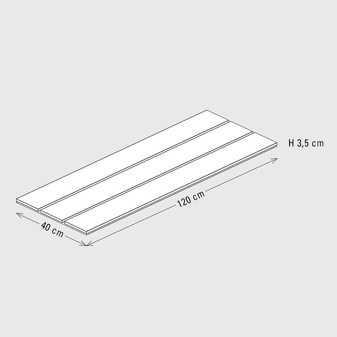 Palatino Sitzdeckel Lotte (120 x 40 cm, Passend für: Palatino Exlusive Line Pflanzkübel eckig Lotte 120 x 40 cm, WPC) | BAUHAUS