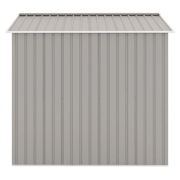 HATTORO Gerätehaus S200 277×191×192cm (BxTxH) - Außenbreite inkl. Dachüberstand: 277 cm, Außentiefe inkl. Dachüberstand: 191 cm, Stahl, Grau