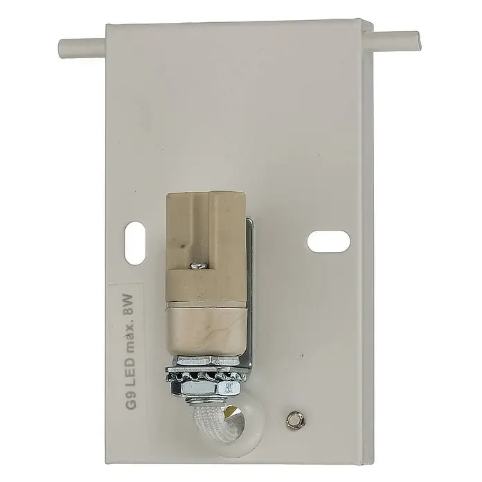 Lindby Wandleuchte Colja - weiß / opal, G9 - Weiße Metallhalterung mit Keramik-G9-Lampenfassung und G9-LED-Leuchtmittel, max. 8W.