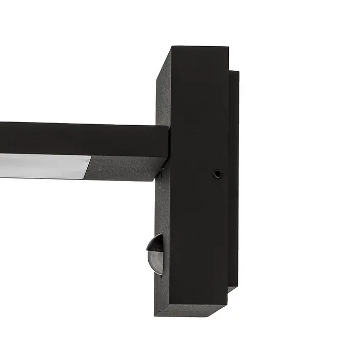 Lucande Außenwandleuchte Silvan - schwarz, IP54 - Schwarze Außenwandleuchte mit integriertem Bewegungssensor.