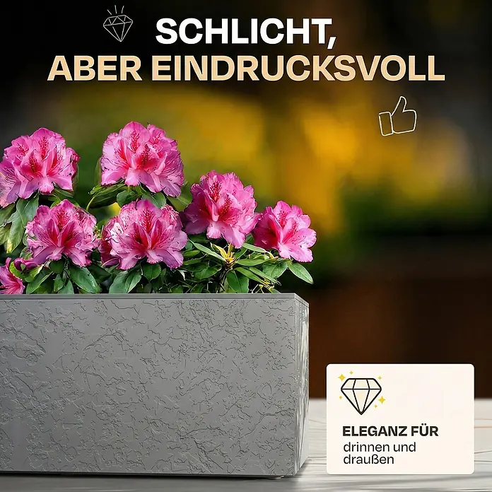 Ondis24 Pflanzkasten - 1 Stk., Kunststoff, Hellgrau