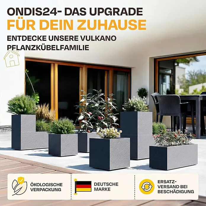 Ondis24 Pflanzkasten - 1 Stk., Kunststoff, Hellgrau