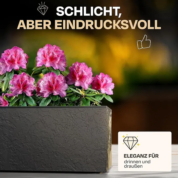 Ondis24 Pflanzkasten - 1 Stk., Kunststoff, Anthrazit