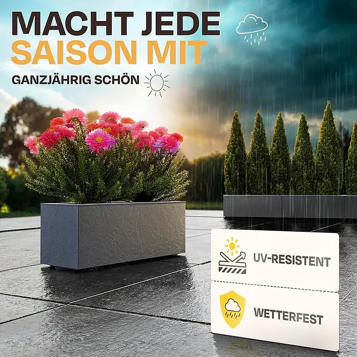 Ondis24 Pflanzkasten - 1 Stk., Kunststoff, Anthrazit