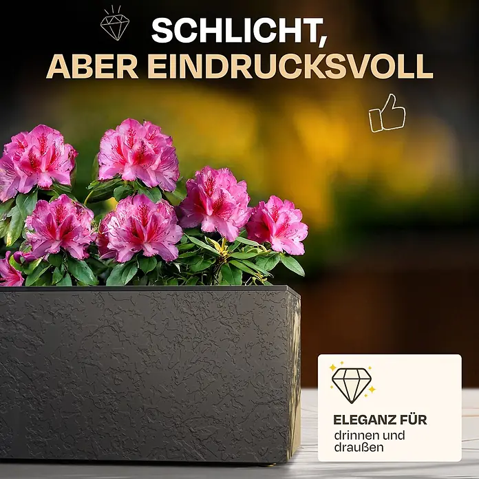 Ondis24 Pflanzkasten - 1 Stk., Kunststoff, Anthrazit