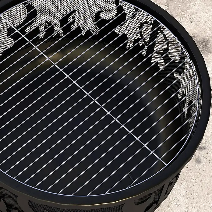 Outsunny Holzkohlegrill - Grillfläche (B x T): 57 x 57 cm, Schwarz