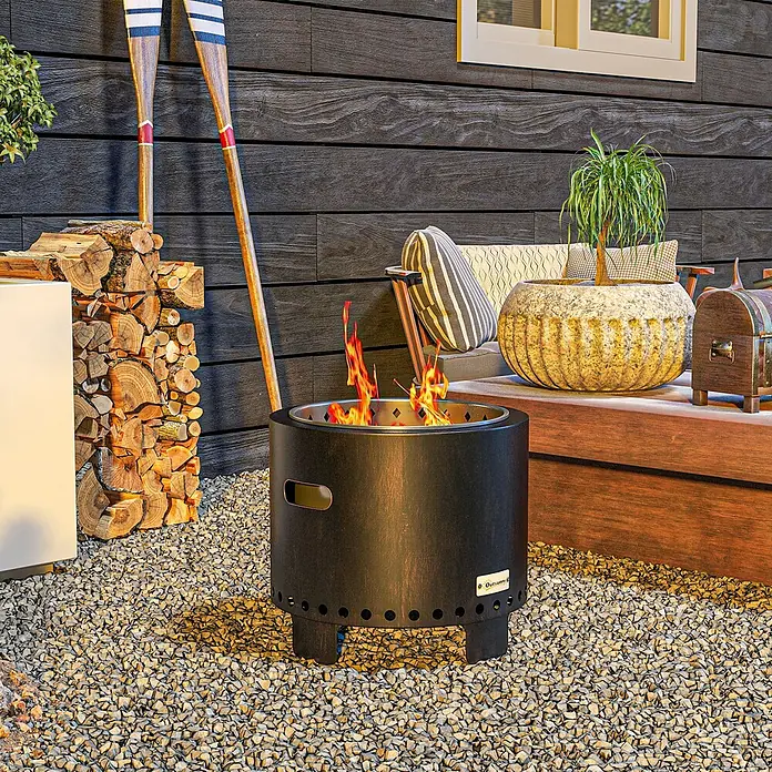 Outsunny Holzkohlegrill - Grillfläche (B x T): 45 x 45 cm, Durchmesser Grillfläche: 45 cm, Schwarz