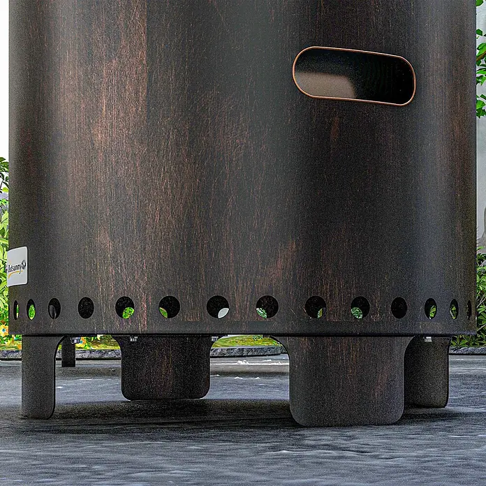 Outsunny Holzkohlegrill - Grillfläche (B x T): 45 x 45 cm, Durchmesser Grillfläche: 45 cm, Schwarz