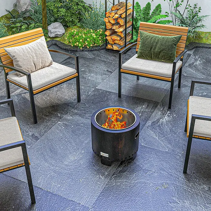 Outsunny Holzkohlegrill - Grillfläche (B x T): 45 x 45 cm, Durchmesser Grillfläche: 45 cm, Schwarz