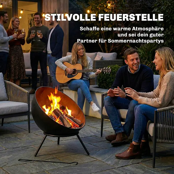 Outsunny Holzkohlegrill - Grillfläche (B x T): 32 x 32 cm, Durchmesser Grillfläche: 32 cm, Schwarz