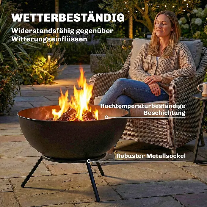 Outsunny Holzkohlegrill - Grillfläche (B x T): 32 x 32 cm, Durchmesser Grillfläche: 32 cm, Schwarz