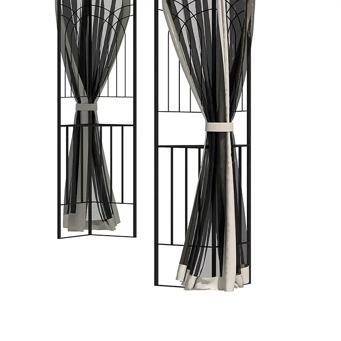 Outsunny Standard-Pavillon - Farbe Gestell: Dunkelgrau, Metall