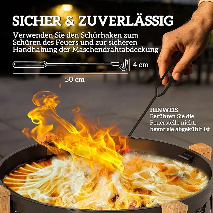 Outsunny Holzkohlegrill - Grillfläche (B x T): 58 x 58 cm, Durchmesser Grillfläche: 58 cm, Schwarz