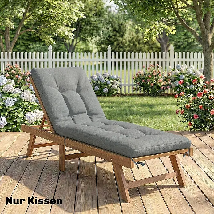 Outsunny Sitzauflage - Bank, Hollywoodschaukel, Sonnenliege, 1 Stk., L x B x H: 65 x 198 x 13 cm, 100% Polyester, Hellgrau