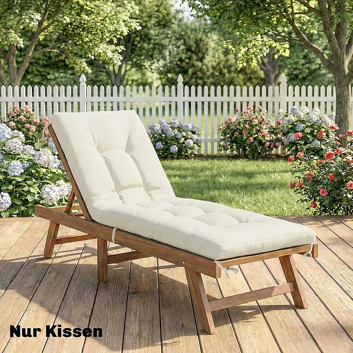 Outsunny Sitzauflage - Gartenbank, Hollywoodschaukel, Sonnenliege, 1 Stk., L x B x H: 65 x 198 x 13 cm, 100% Polyester, Beige