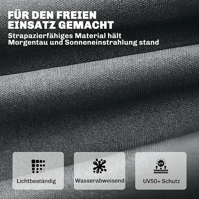 Outsunny Sitzauflage - Bank, Hollywoodschaukel, Sonnenliege, 1 Stk., L x B x H: 65 x 198 x 13 cm, 100% Polyester, Dunkelgrau