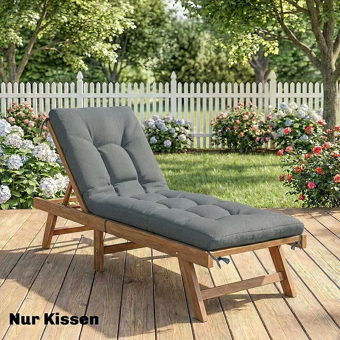 Outsunny Sitzauflage - Bank, Hollywoodschaukel, Sonnenliege, 1 Stk., L x B x H: 65 x 198 x 13 cm, 100% Polyester, Dunkelgrau