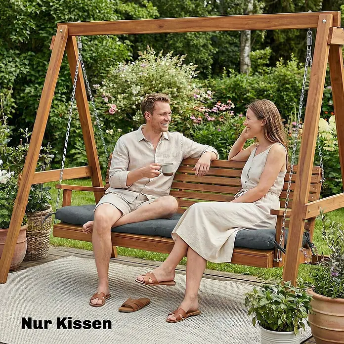 Outsunny Sitzauflage - Bank, Hollywoodschaukel, Sonnenliege, 1 Stk., L x B x H: 65 x 198 x 13 cm, 100% Polyester, Dunkelgrau