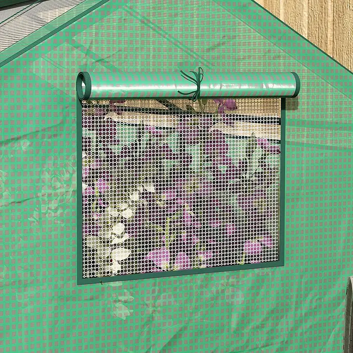 Outsunny Gewächshaus - 180 x 92 cm, Material Seitenwand: Kunststoff, 0,3 mm, Grün