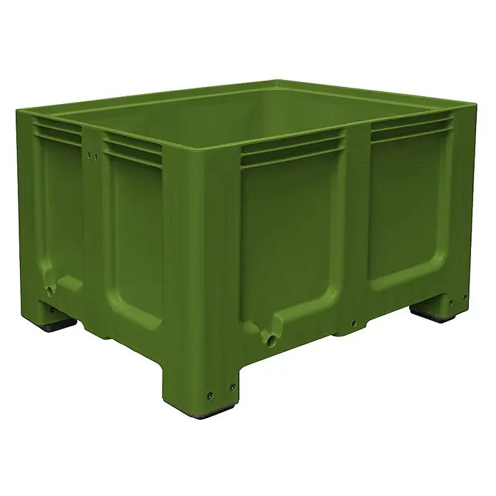 BRB Palettenbox - L x B x H: 120 x 100 x 76 cm, 610 l, grün