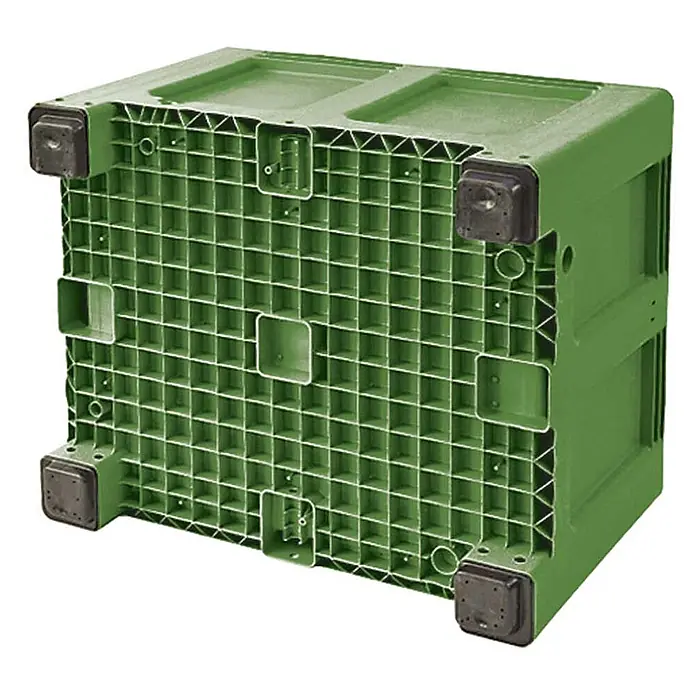 BRB Palettenbox - L x B x H: 120 x 100 x 76 cm, 610 l, grün