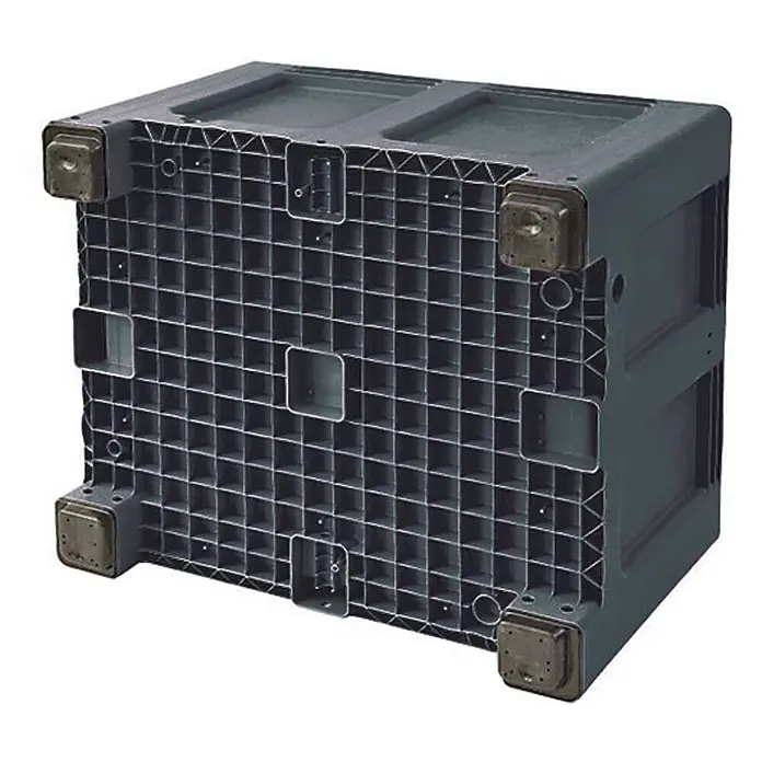 BRB Palettenbox - L x B x H: 120 x 100 x 76 cm, 610 l, anthrazit