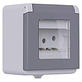 Elektro Material Nadžbukna utičnica za vlažne prostore trofazna (Siva, Nadžbukna montaža, 400 V, IP44)