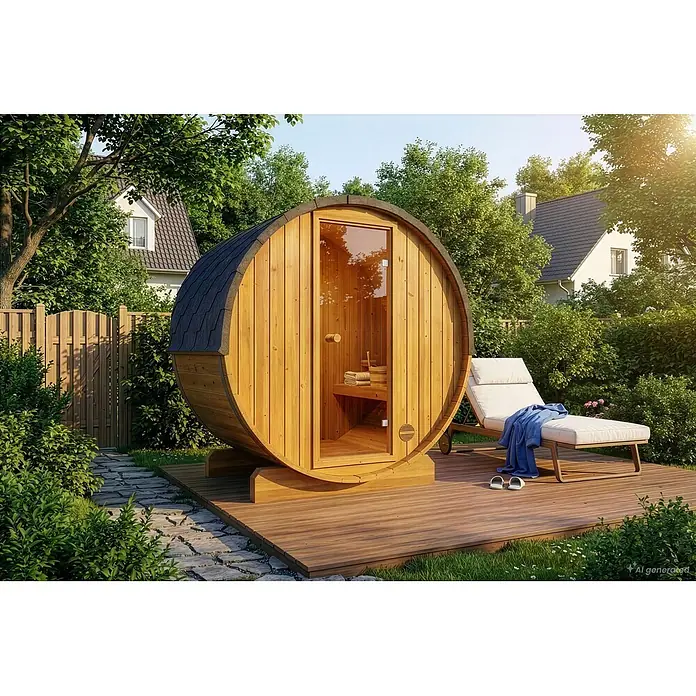 FinnTherm Fasssauna Mini XXS - Holz