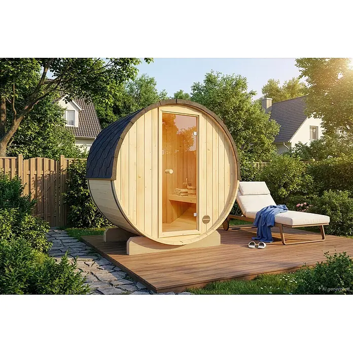 FinnTherm Fasssauna Mini XXS - Holz