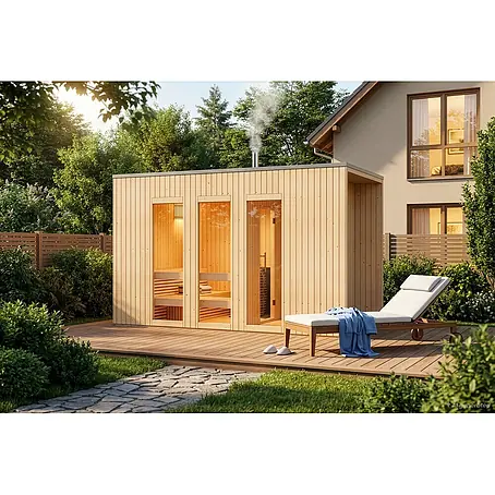 FinnTherm  Saunahaus Tim 72mm Wandstärke