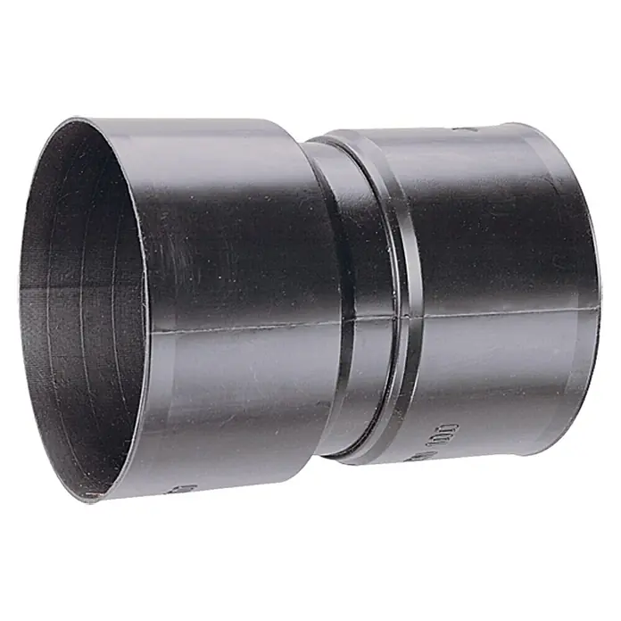 ACO Master Übergangsnippel - Durchmesser: 100 mm - Schwarze Rohrmuffe, ein praktisches Verbindungsstück für Rohre unterschiedlicher Durchmesser, ideal für Sanitär- und Installationsarbeiten.