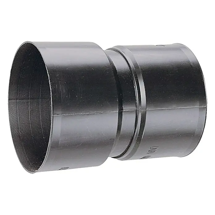 ACO Master Übergangsnippel - Durchmesser: 100 mm - Schwarze Rohrmuffe, ein praktisches Verbindungsstück für Rohre unterschiedlicher Durchmesser, ideal für Sanitär- und Installationsarbeiten.